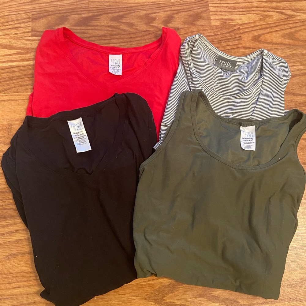 3-Maternity tops & 1-Nursing top Mother Bundle